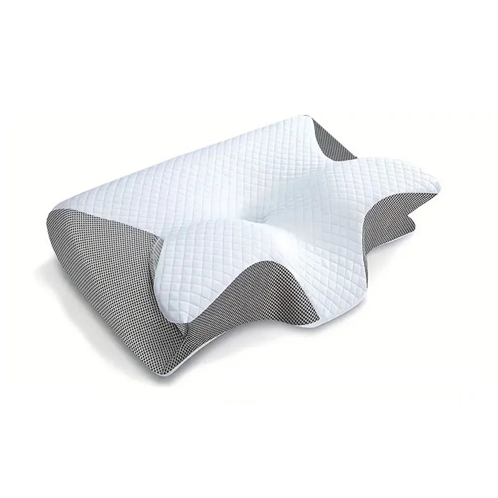 Memory Foam Cervical Pillow - 2-in-1 Ergonomic Contour Orthopedic Support for Neck Pain Relief