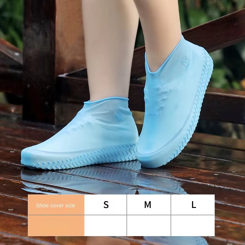 Reusable Waterproof Silicone Rain Shoe Covers for Outdoor Use - 1 Pair