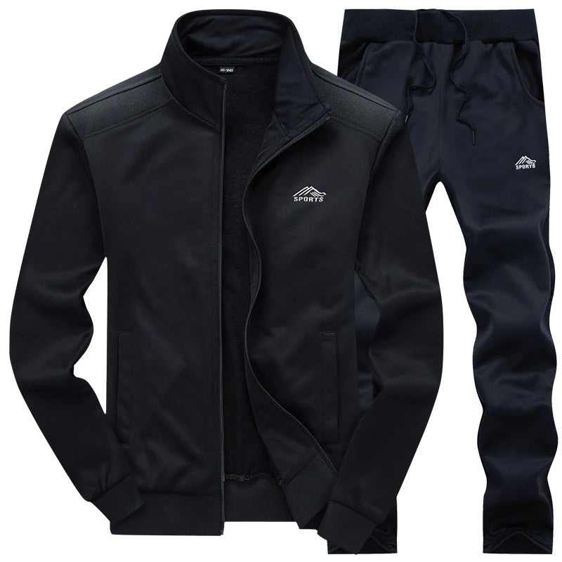 Men Sets Fashion Autumn Spring Sporting Suit Sweatshirt +Sweatpants Mens Clothing 2 Pieces Sets Slim Tracksuit Hoodies