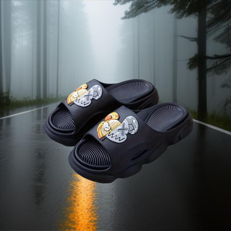 Black Cloudstride EVA Slides - by Dripalertt