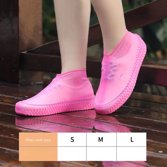 Reusable Waterproof Silicone Rain Shoe Covers for Outdoor Use - 1 Pair