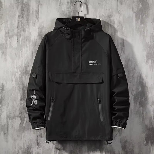 2025 Men Streetwear Jackets and Coats Hip Hop Harajuku Men'S Windbreaker Overcoat Mens Clothing