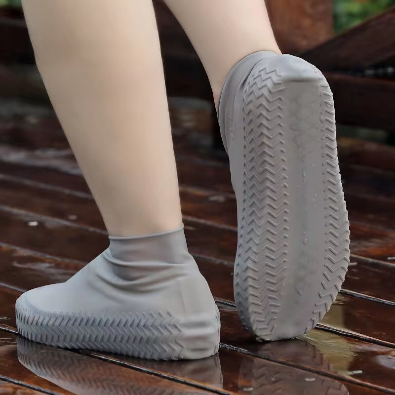 Reusable Waterproof Silicone Rain Shoe Covers for Outdoor Use - 1 Pair
