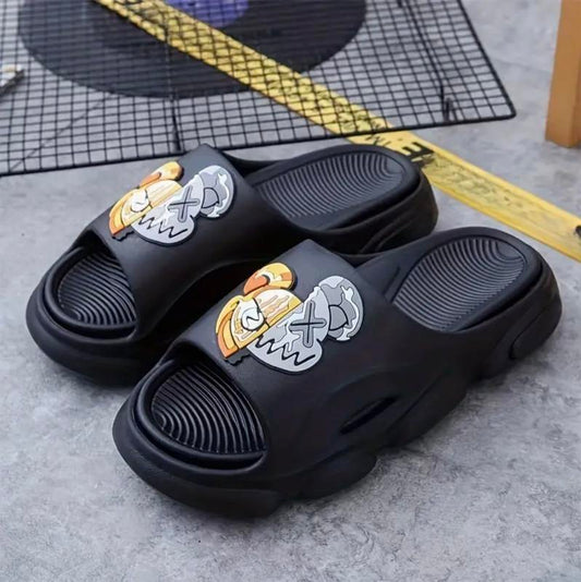 Black Cloudstride EVA Slides - by Dripalertt