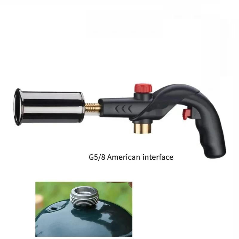 Flamethrower, Powerful Grill & Cooking Propane Torch, Multipurpose Lighters, G518 Standard Interface, Adjustable Wood Torch Burner for Searing Steak, BBQ, Welding, Versatile Kitchen Cooking & Outdoor Use (No Propane Tank Included)