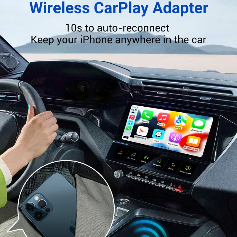 Android Ai Box Pro Built in Youtube Netflix Tiktok IPTV Wired to Wireless Carplay Car Accessories
