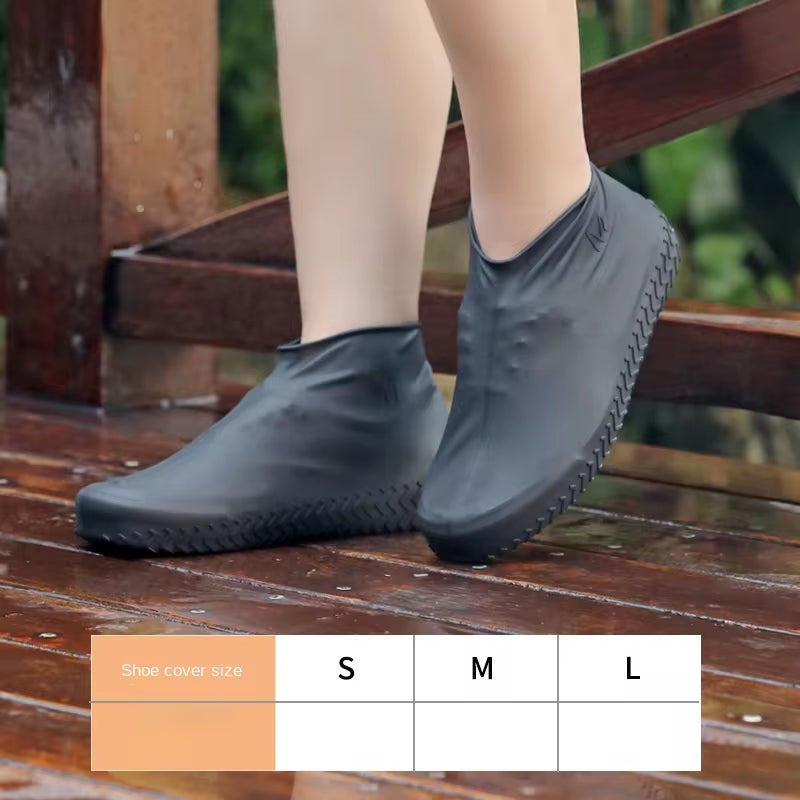 Reusable Waterproof Silicone Rain Shoe Covers for Outdoor Use - 1 Pair