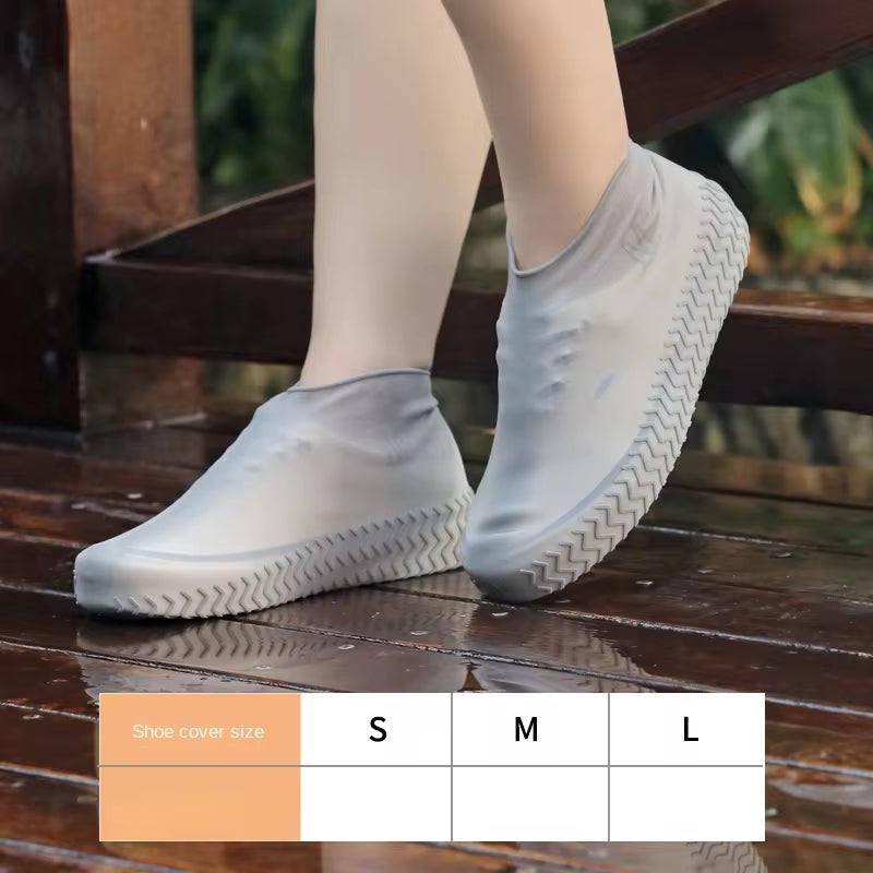 Reusable Waterproof Silicone Rain Shoe Covers for Outdoor Use - 1 Pair
