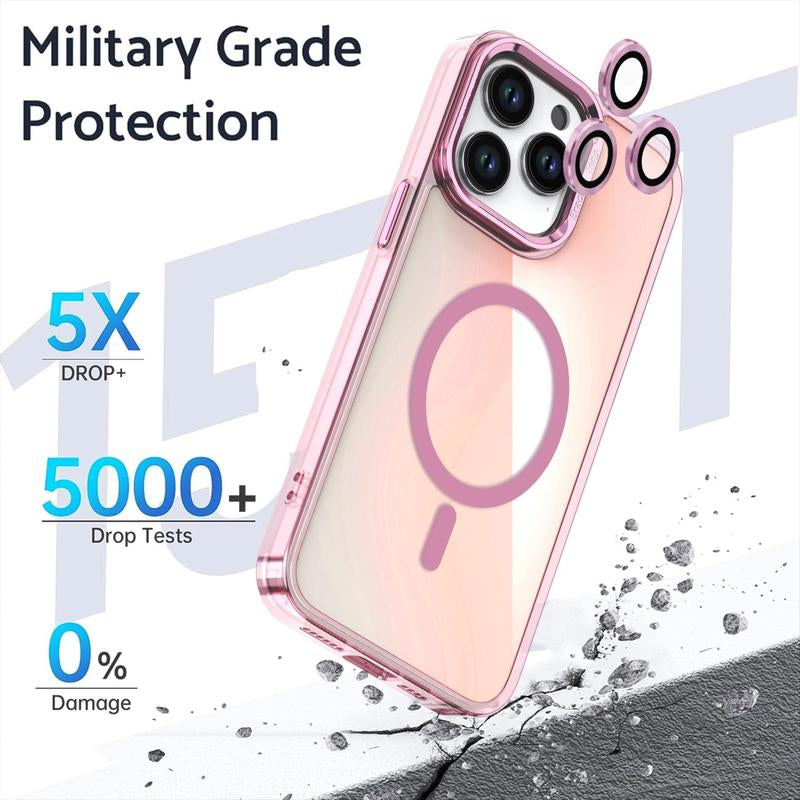 For Iphone 16 15 Pro Max 14 13 Case Luxury Soft TPU Slim Translucent Matte Magnetic Wireless Charging Shockproof Cover