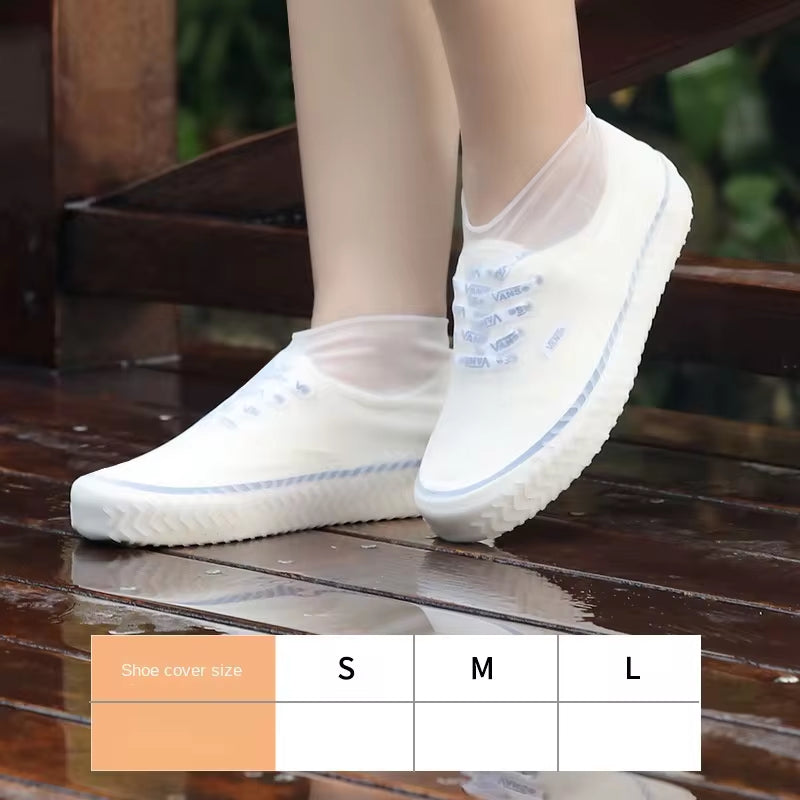Reusable Waterproof Silicone Rain Shoe Covers for Outdoor Use - 1 Pair
