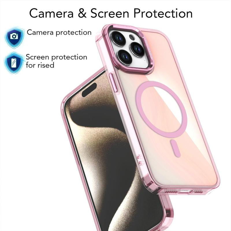 For Iphone 16 15 Pro Max 14 13 Case Luxury Soft TPU Slim Translucent Matte Magnetic Wireless Charging Shockproof Cover