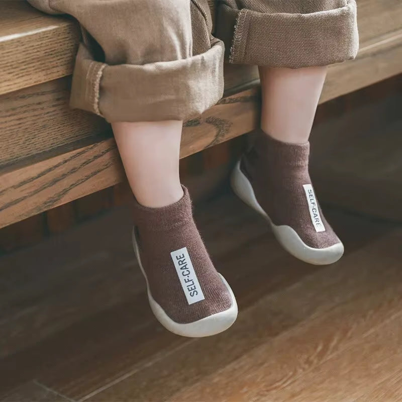 Baby First Socks Shoes Toddler Walker Infant Boys Girls Rubber Soft Sole Floor Barefoot Baby Casual Shoes Knit Booties