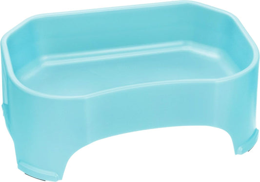 Extra Large Water Bowl for Dogs, Outdoor Dog Water Bowl (2.25 Gallon Extra-Large Capacity), Big Trough Style Food Dish for Indoors or Outside, No Spill Large Dog Bowls, Aquamarine