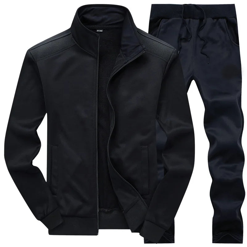 Men Sets Fashion Autumn Spring Sporting Suit Sweatshirt +Sweatpants Mens Clothing 2 Pieces Sets Slim Tracksuit Hoodies