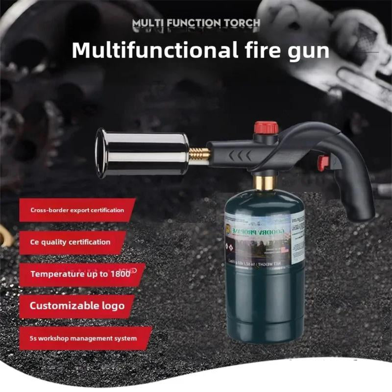 Flamethrower, Powerful Grill & Cooking Propane Torch, Multipurpose Lighters, G518 Standard Interface, Adjustable Wood Torch Burner for Searing Steak, BBQ, Welding, Versatile Kitchen Cooking & Outdoor Use (No Propane Tank Included)
