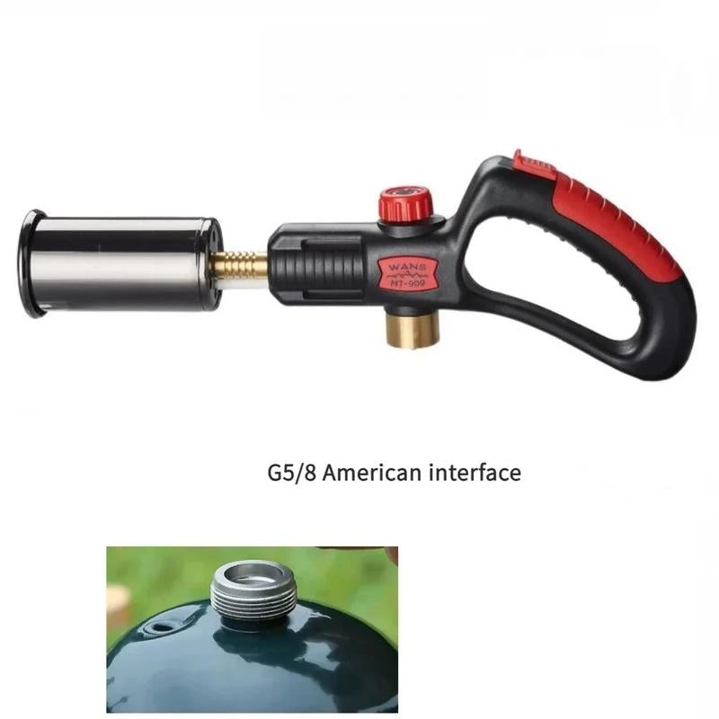 Flamethrower, Powerful Grill & Cooking Propane Torch, Multipurpose Lighters, G518 Standard Interface, Adjustable Wood Torch Burner for Searing Steak, BBQ, Welding, Versatile Kitchen Cooking & Outdoor Use (No Propane Tank Included)