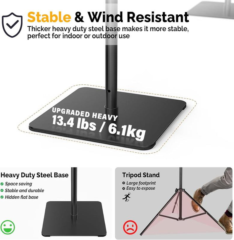 Backdrop Stand, 8X10 Ft Adjustable Photo Backdrop Stand Kit, Heavy Duty Backdrop Stand with Steel Base for Photography, Photo Video Studio, Birthday Parties, Wedding