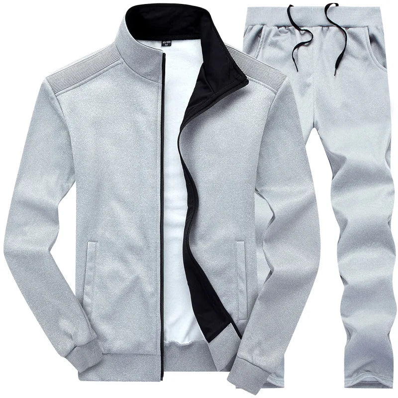 Men Sets Fashion Autumn Spring Sporting Suit Sweatshirt +Sweatpants Mens Clothing 2 Pieces Sets Slim Tracksuit Hoodies