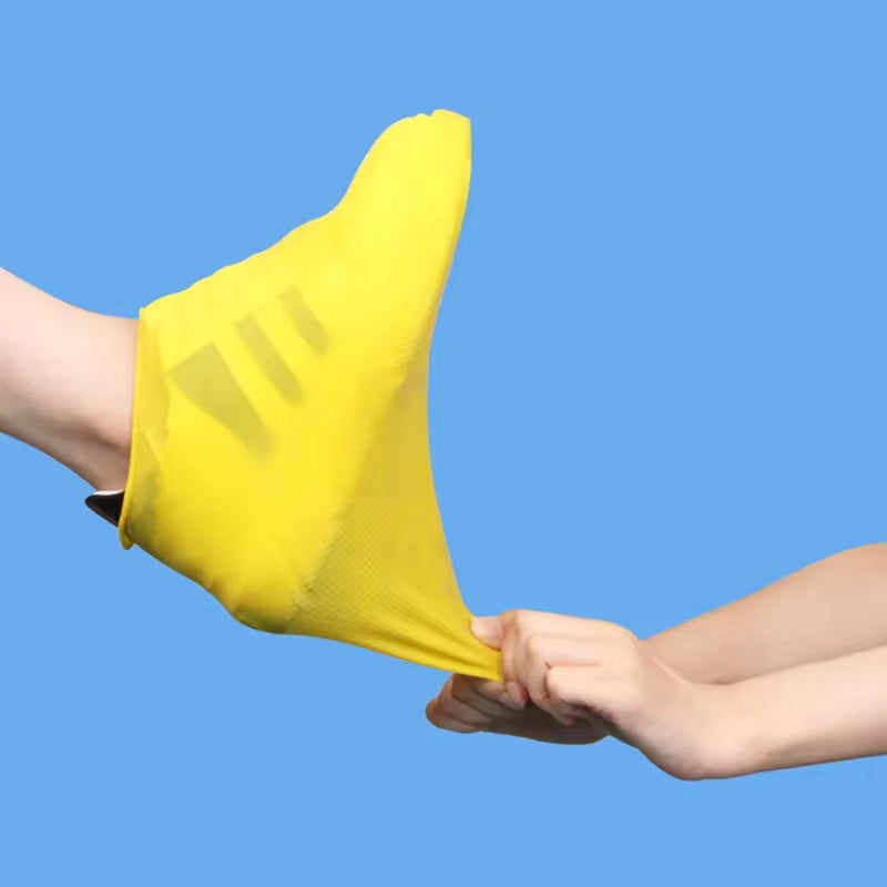 Reusable Waterproof Silicone Rain Shoe Covers for Outdoor Use - 1 Pair